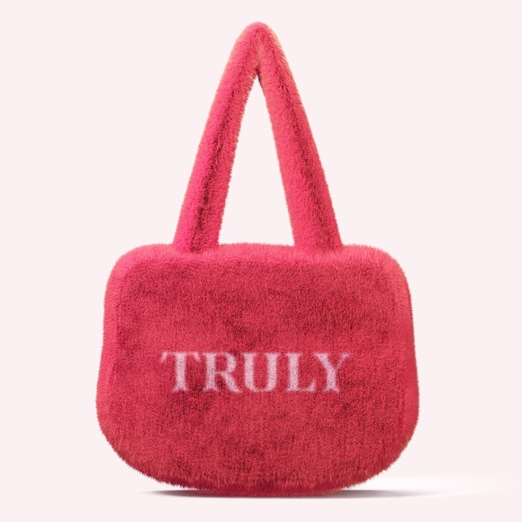 💖Truly Beauty Pink Fuzzy Travel Pouch - Picture 3 of 5